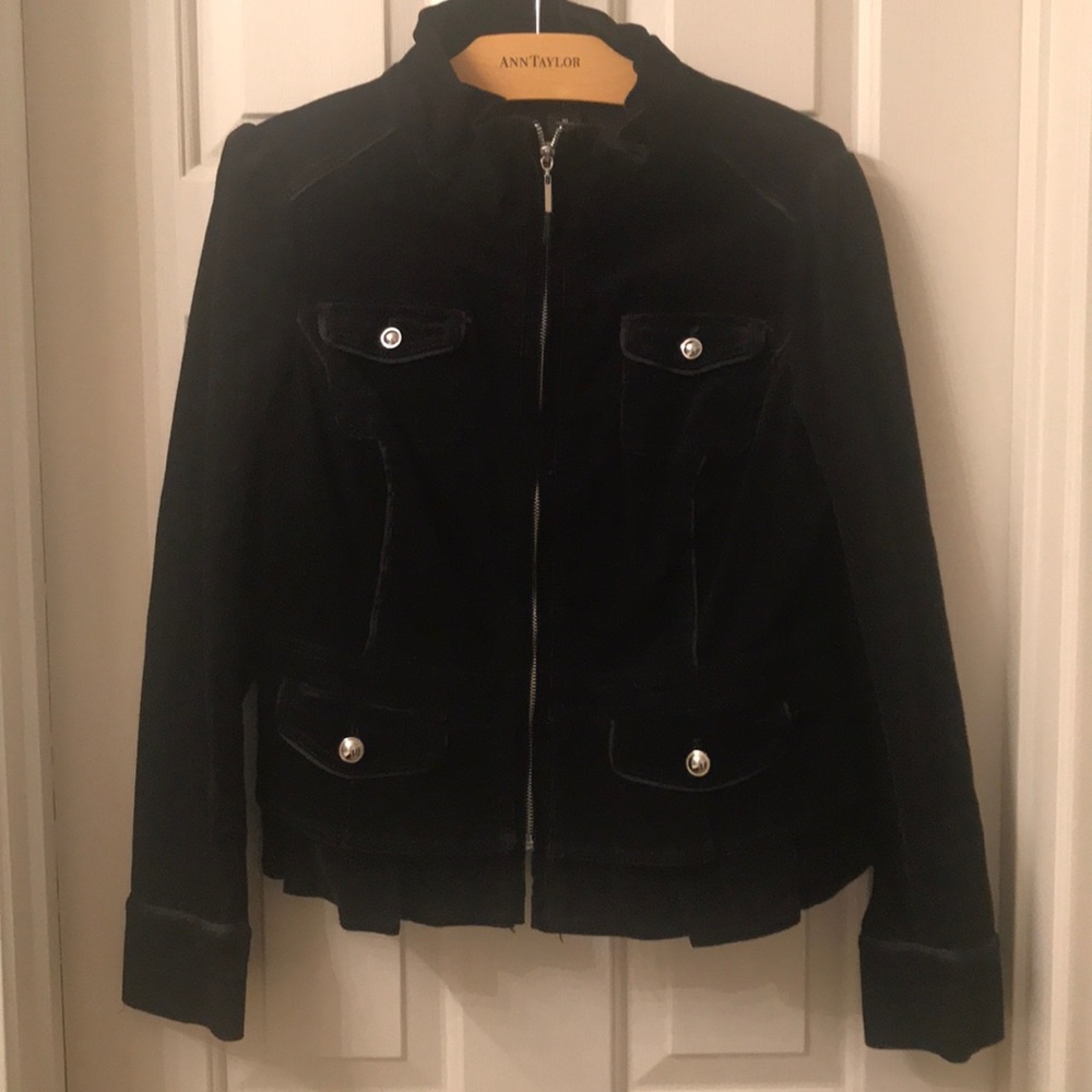 SZ 10 WHBM black denim jacket
